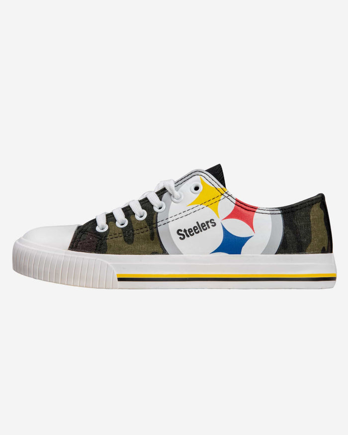 Pittsburgh Steelers Womens Camo Low Top Canvas Shoe FOCO 6 - FOCO.com