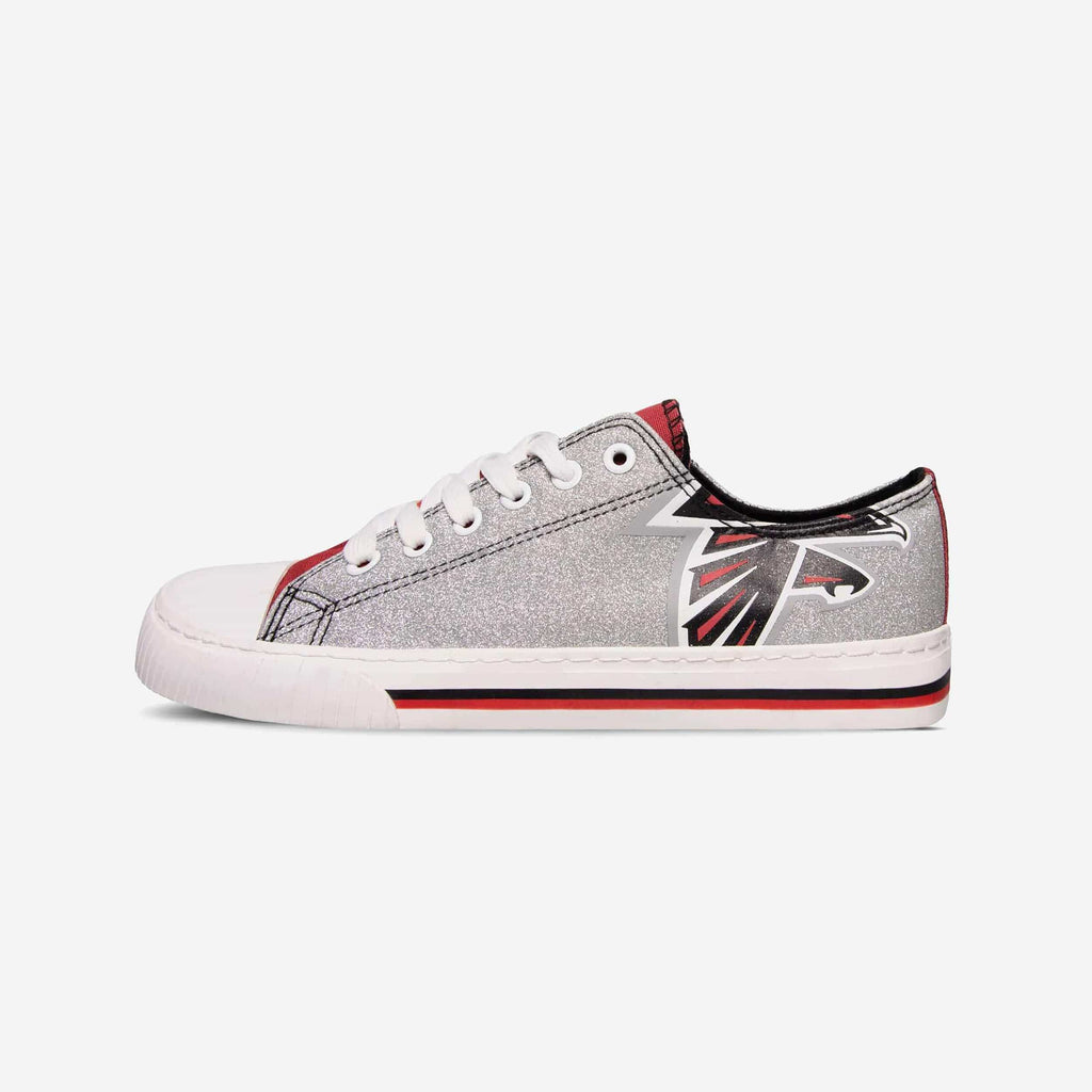 Atlanta Falcons Womens Glitter Low Top Canvas Shoe FOCO - FOCO.com