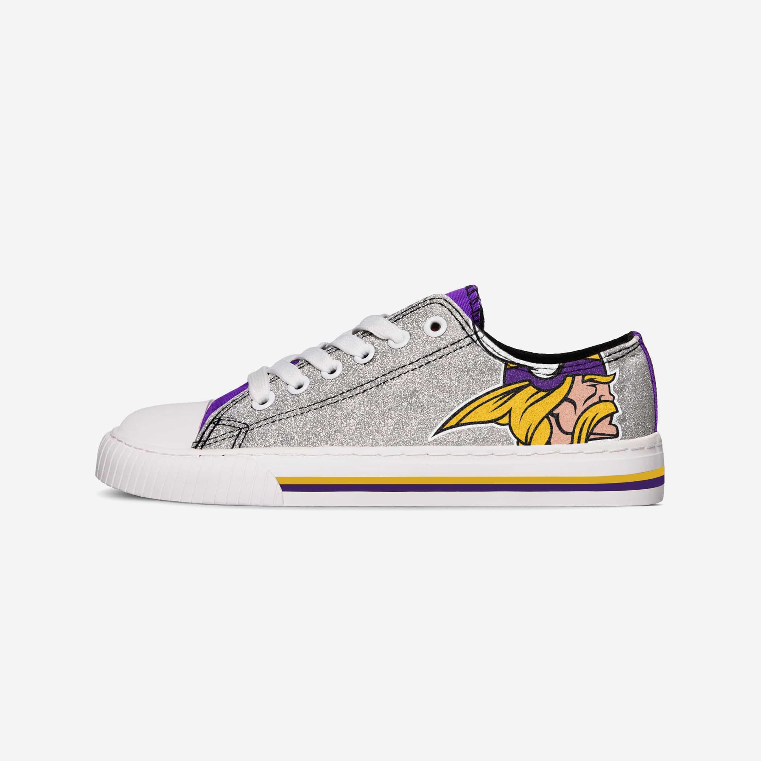 Personalize NFL Minnesota Vikings Purple White Stripes Yellow Max Sole Sneakers  Shoes - T-shirts Low Price