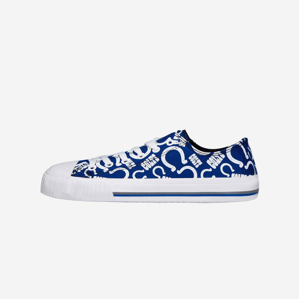 Indianapolis Colts Womens Low Top Repeat Print Canvas Shoe FOCO - FOCO.com