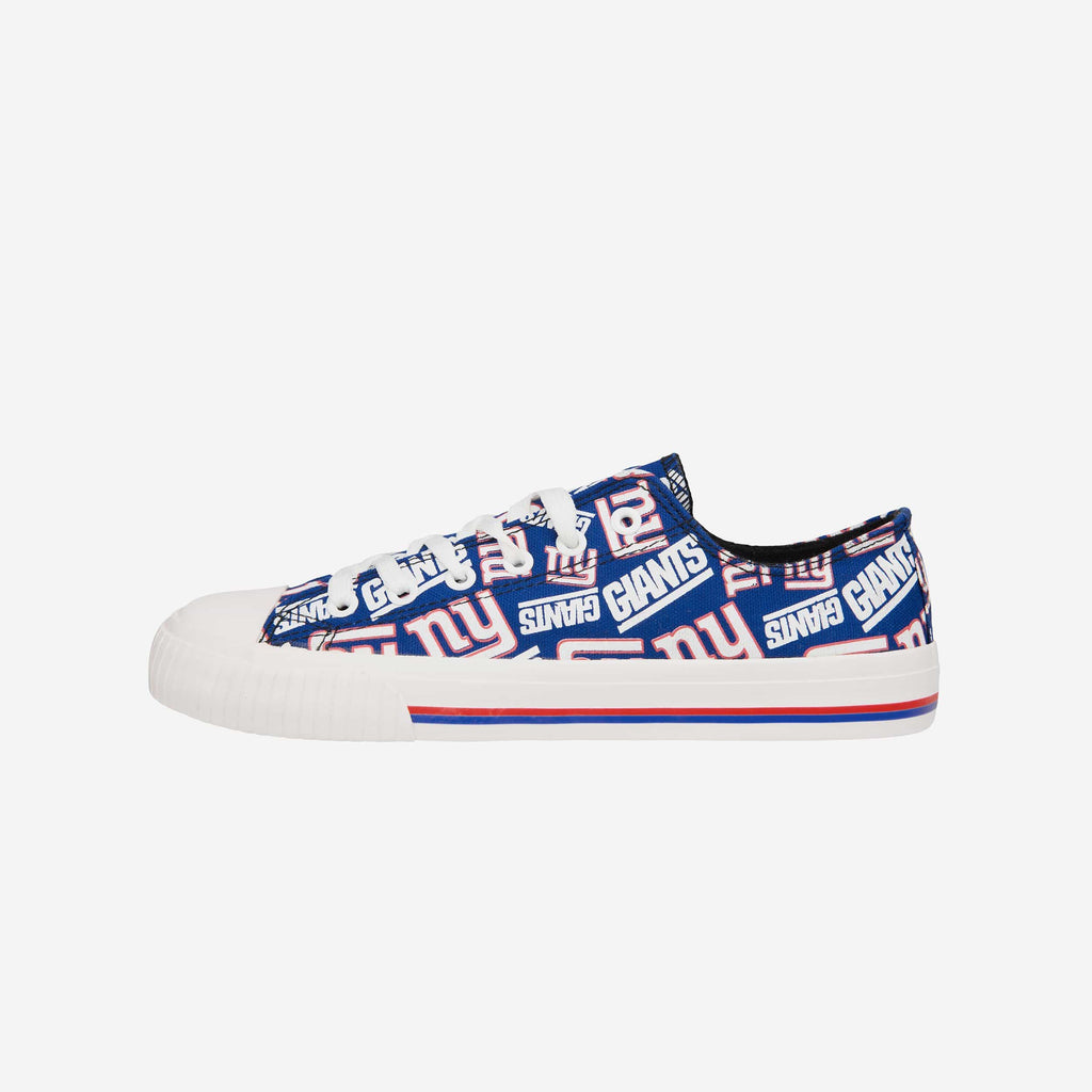 New York Giants Womens Low Top Repeat Print Canvas Shoe FOCO - FOCO.com