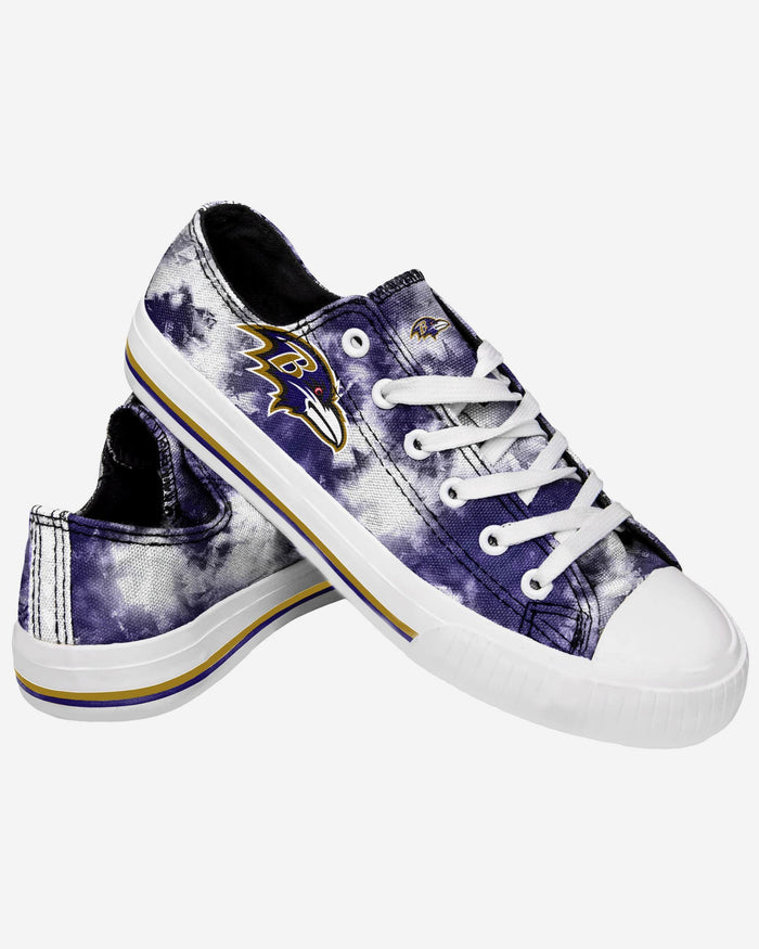 Baltimore Ravens Womens Low Top Tie-Dye Canvas Shoe FOCO - FOCO.com