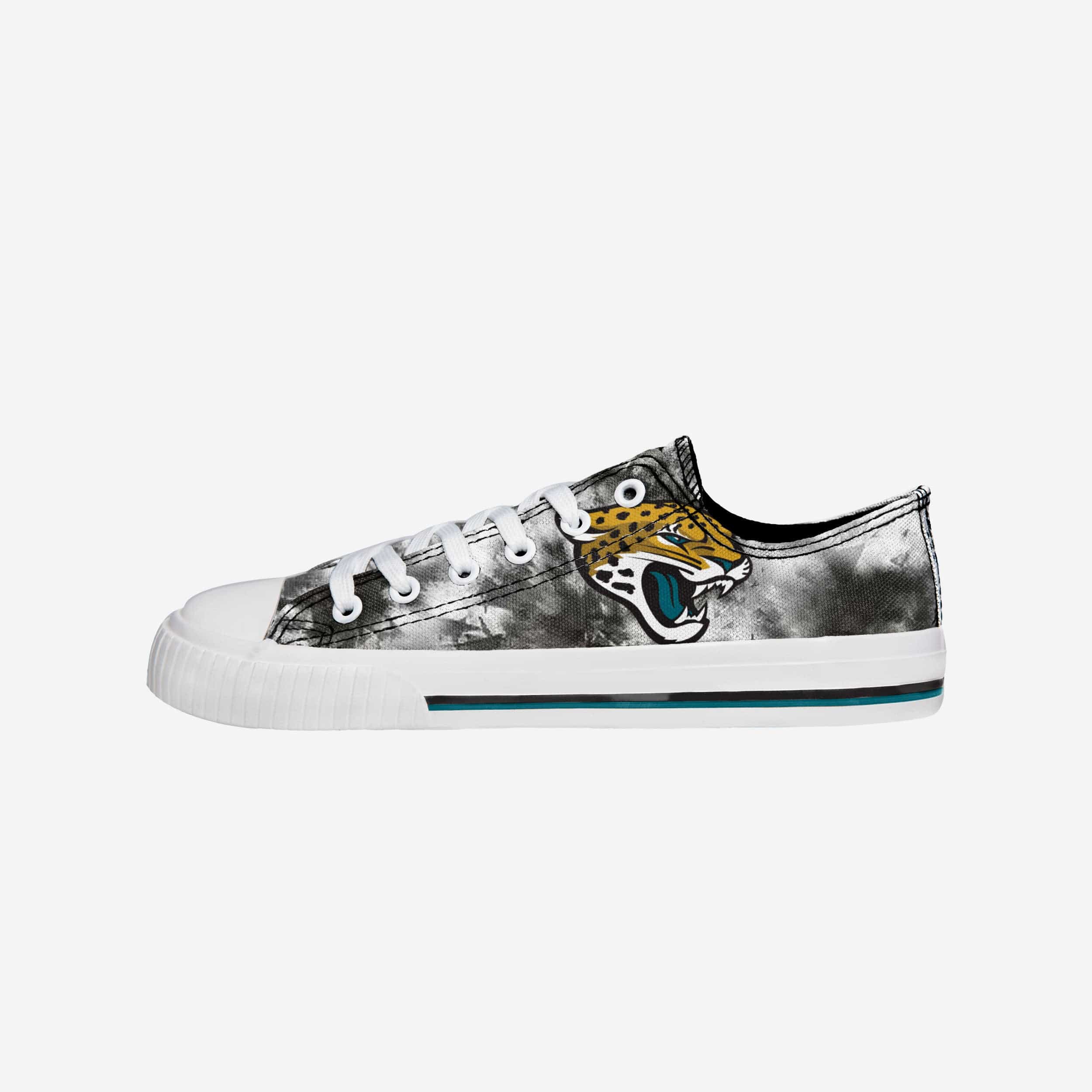 FOCO Jacksonville Jaguars NFL Womens Low Top Tie Dye Canvas Shoe - 8