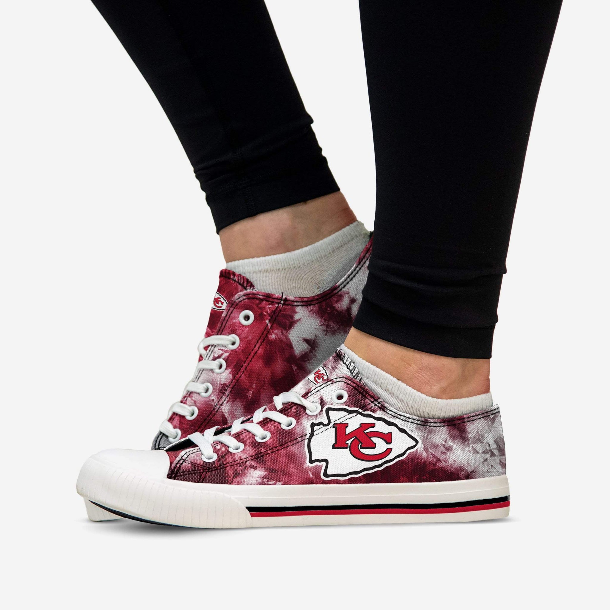 Women's FOCO Kansas City Chiefs Platform Canvas Shoes