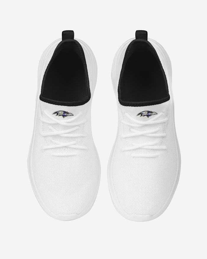 Baltimore Ravens Womens Midsole White Sneakers FOCO - FOCO.com