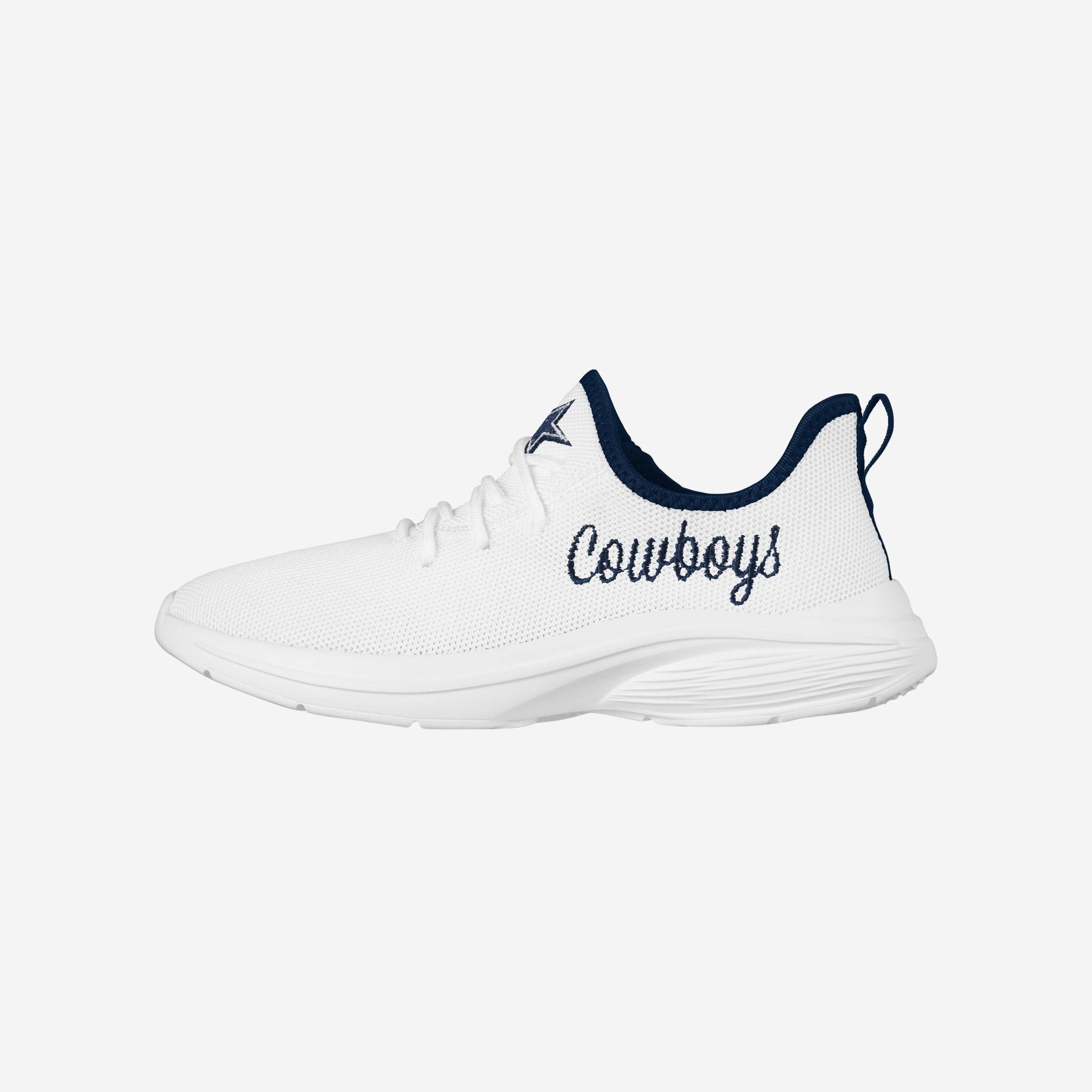 Dallas Cowboys Gradient Midsole White Sneakers FOCO