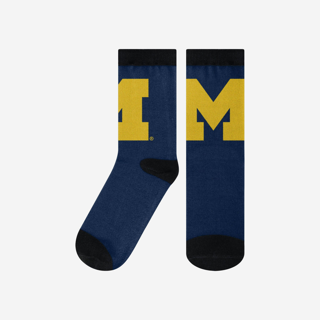 Michigan Wolverines Primetime Socks FOCO S/M - FOCO.com