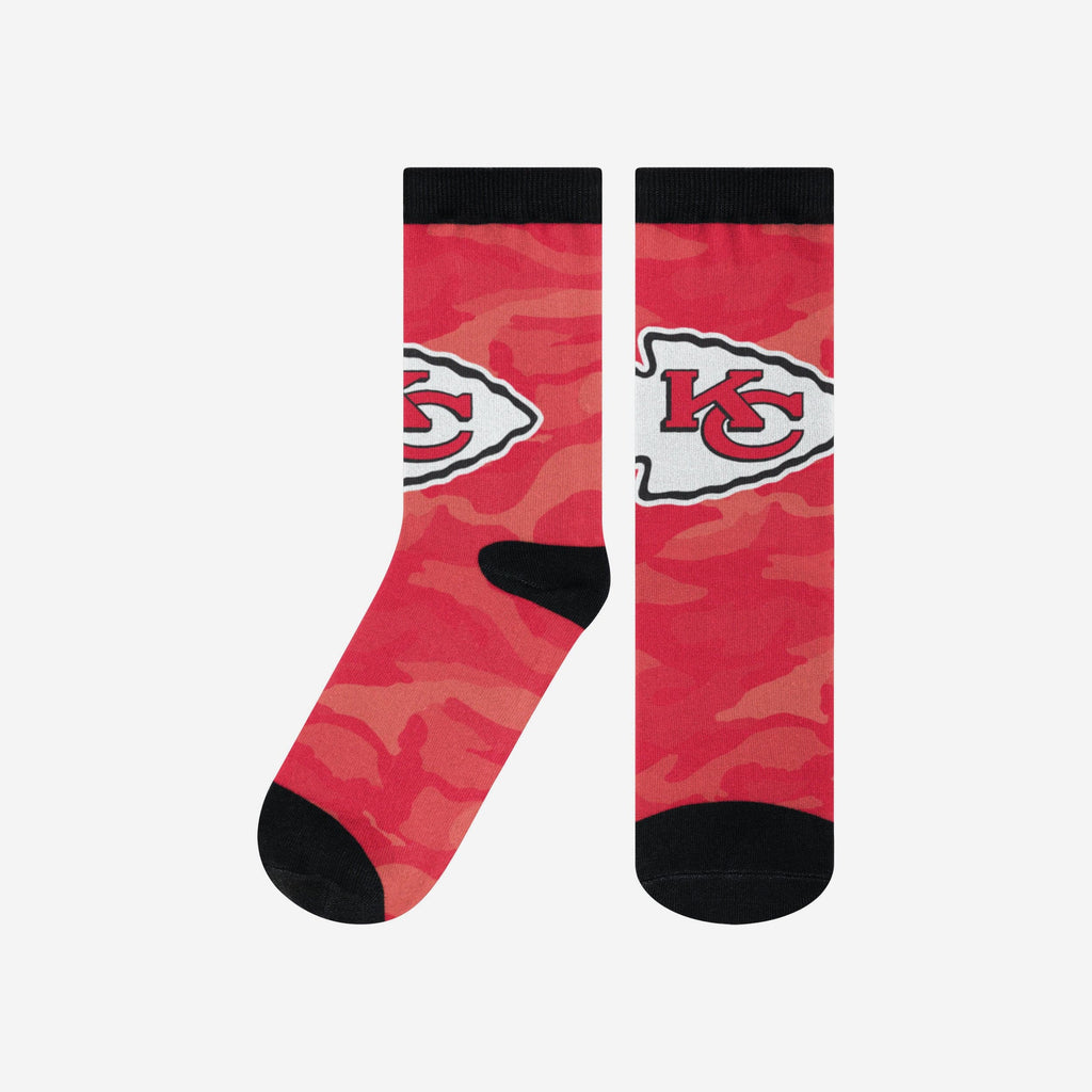 Kansas City Chiefs Printed Camo Socks FOCO S/M - FOCO.com