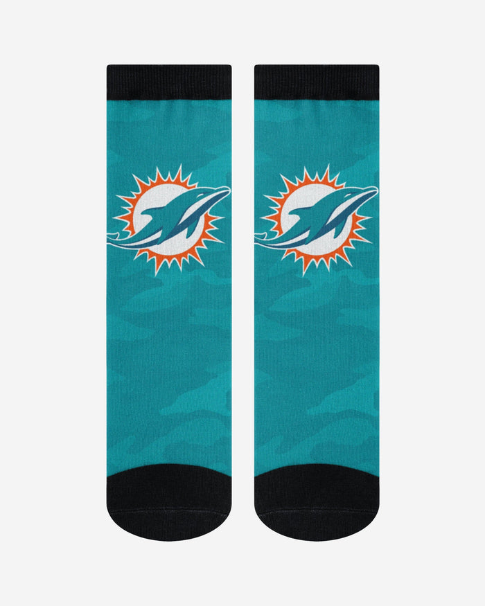 Miami Dolphins Printed Camo Socks FOCO - FOCO.com