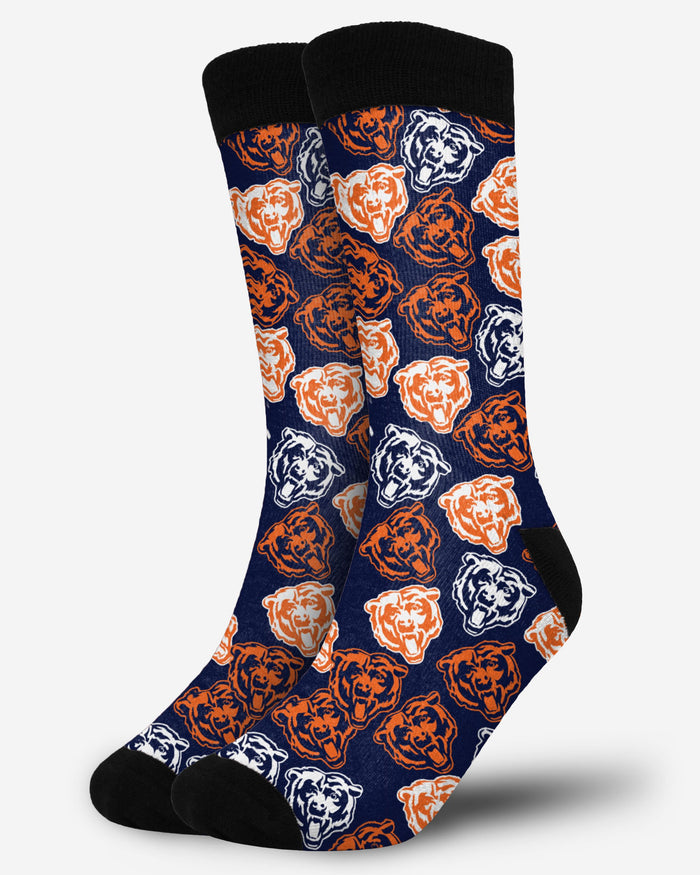 Chicago Bears Logo Blast Socks FOCO - FOCO.com