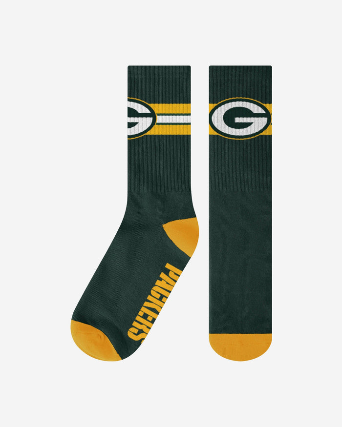 Green Bay Packers Team Stripe Crew Socks FOCO S/M - FOCO.com