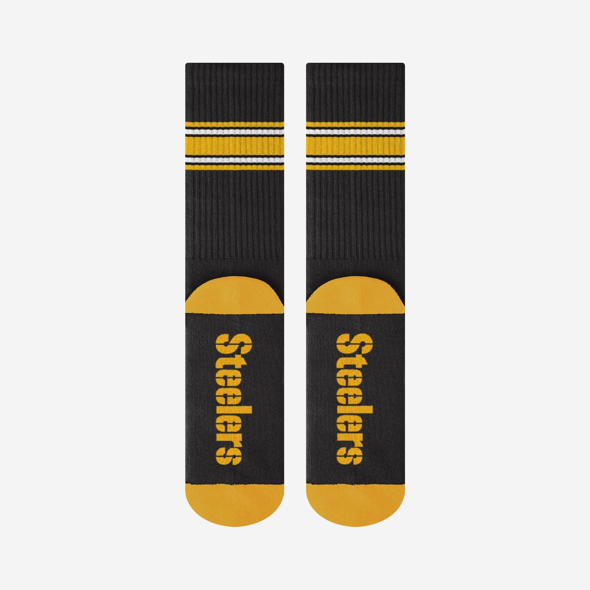 Men's Pittsburgh Steelers Mirror Stripe Soft Step Ankle Socks