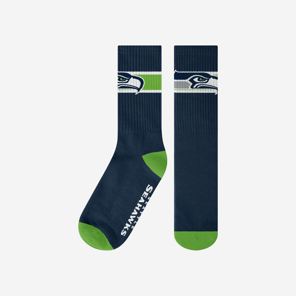 Seattle Seahawks Team Stripe Crew Socks FOCO S/M - FOCO.com