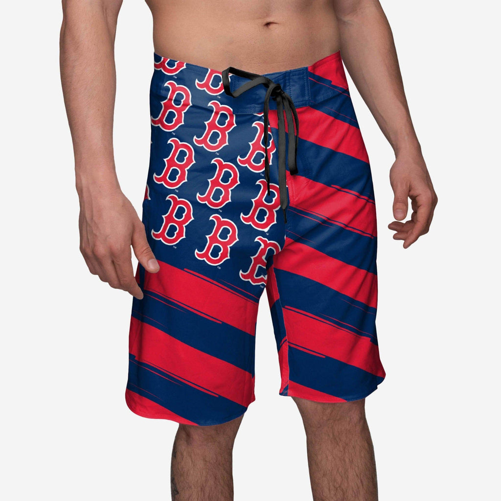 Boston Red Sox Diagonal Flag Boardshorts FOCO S - FOCO.com