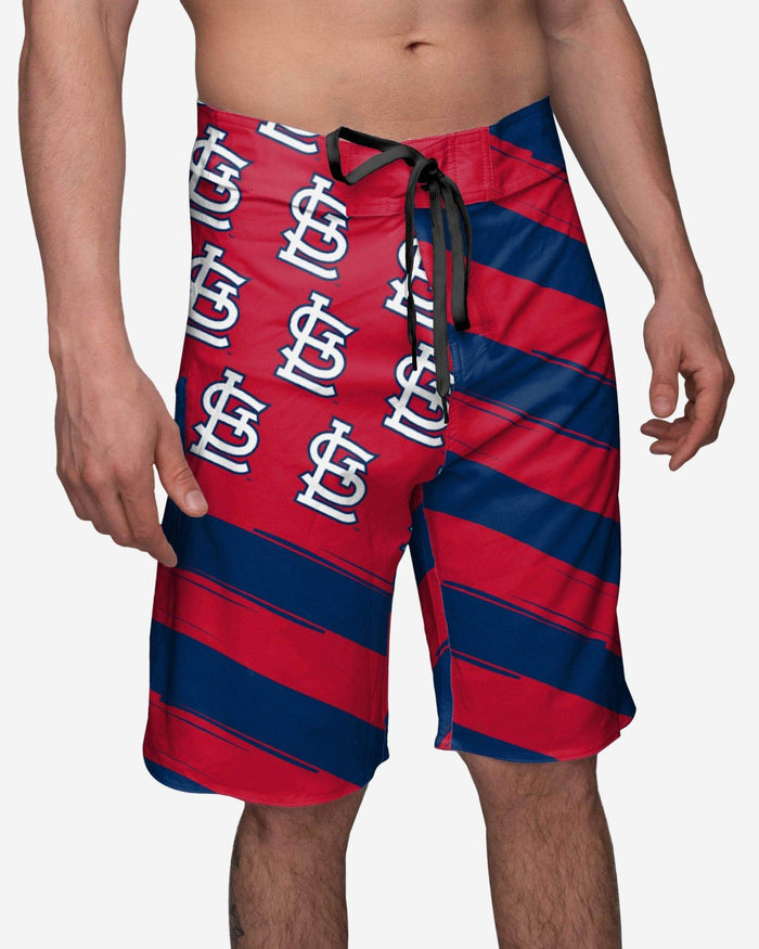 St Louis Cardinals Diagonal Flag Boardshorts FOCO S - FOCO.com