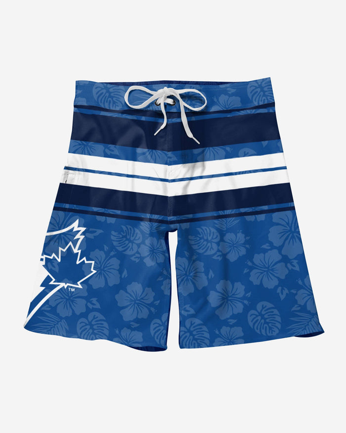 Toronto Blue Jays Hibiscus Boardwalk Stripe Boardshorts FOCO - FOCO.com