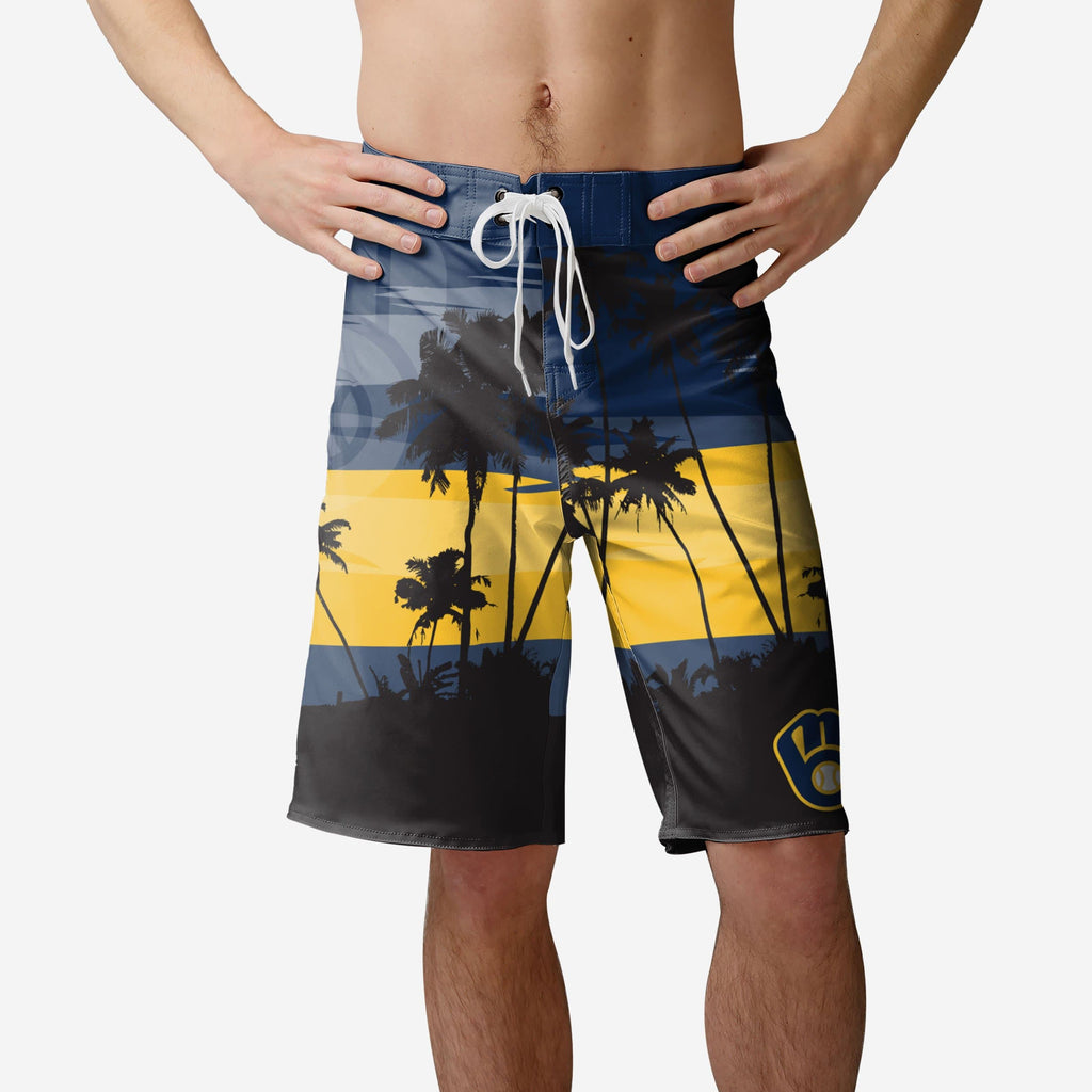 Milwaukee Brewers Sunset Boardshorts FOCO S - FOCO.com