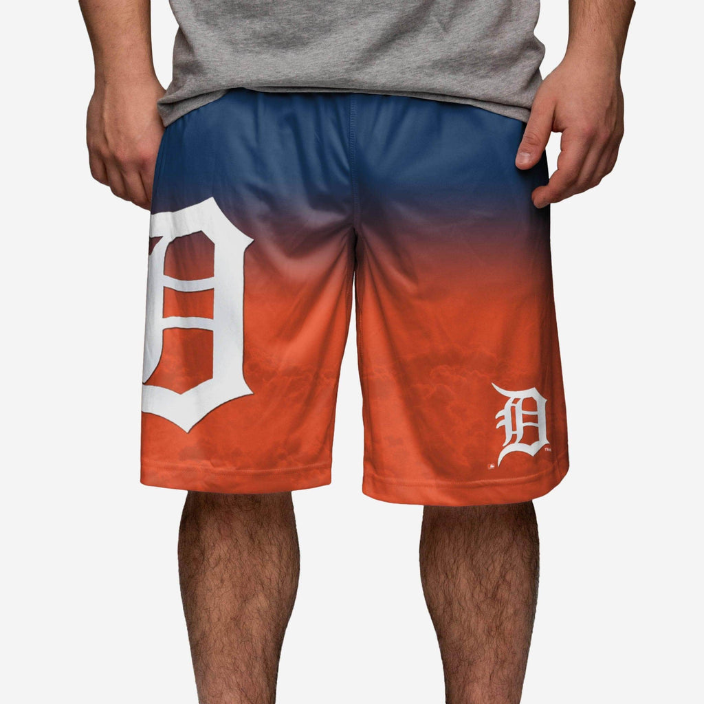 Detroit Tigers Gradient Big Logo Training Shorts FOCO - FOCO.com