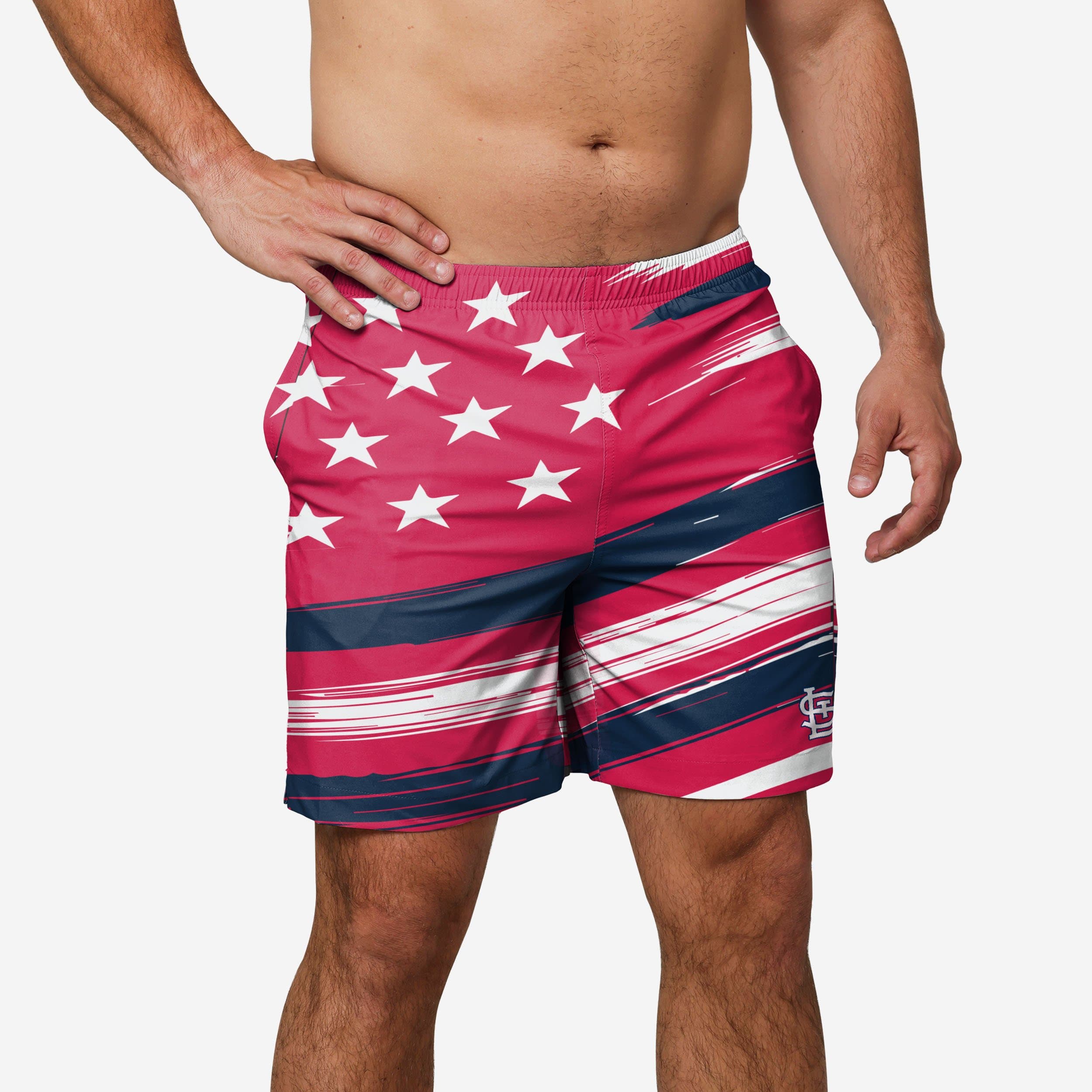 St Louis Cardinals Floral Swimming Trunks FOCO