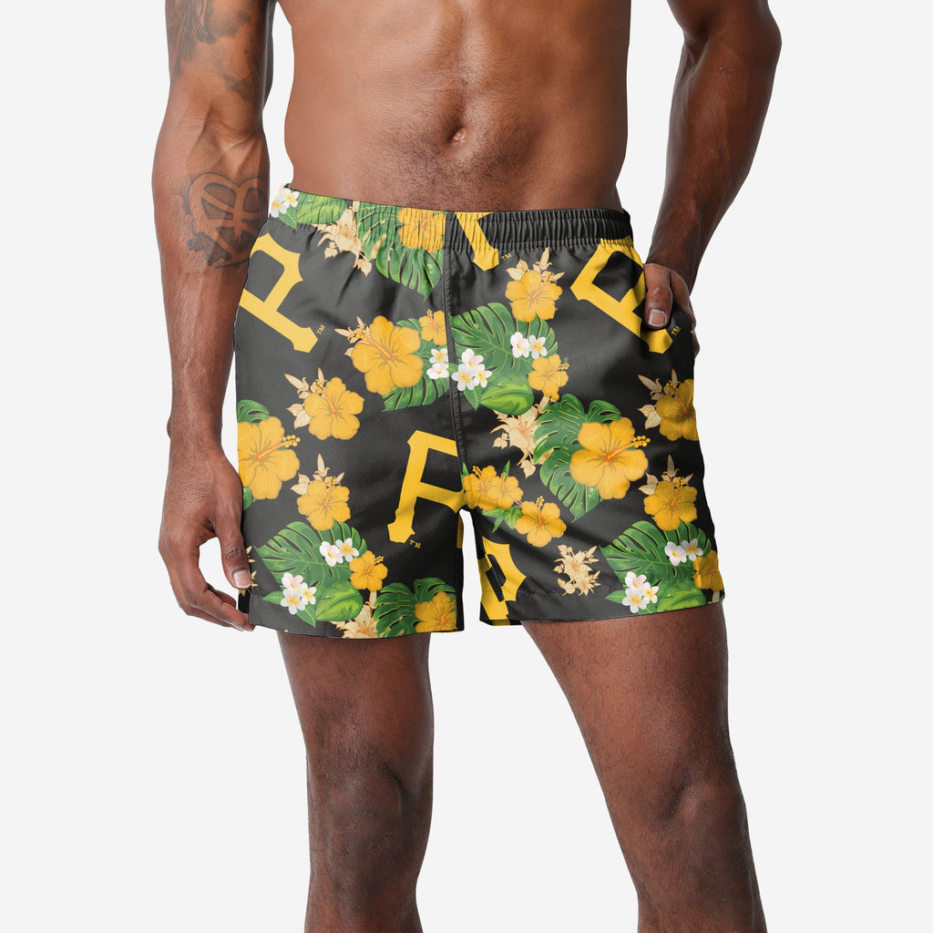 Pittsburgh Pirates Floral Swimming Trunks FOCO