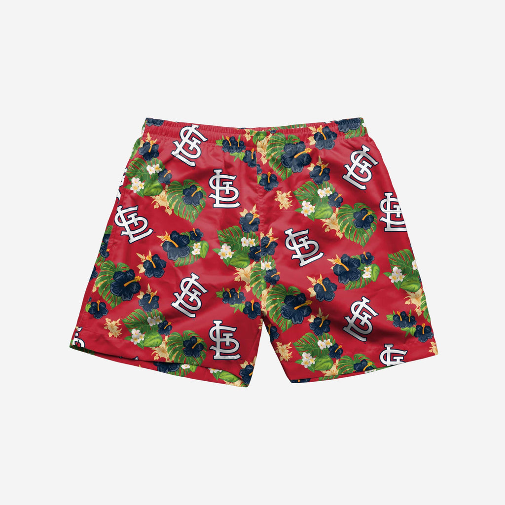 St Louis Cardinals Floral Swimming Trunks FOCO