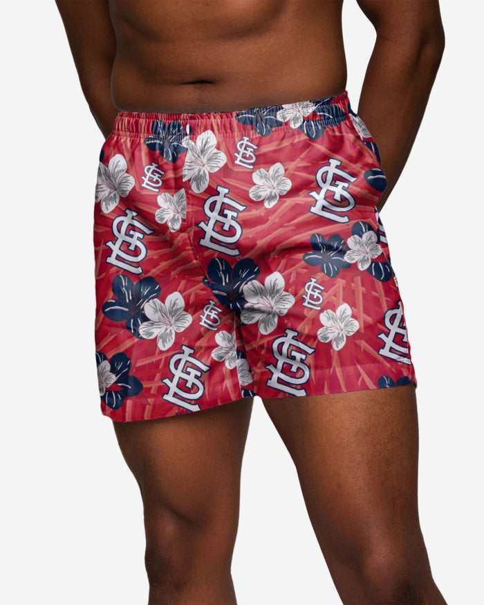 St Louis Cardinals Hibiscus Swimming Trunks FOCO S - FOCO.com