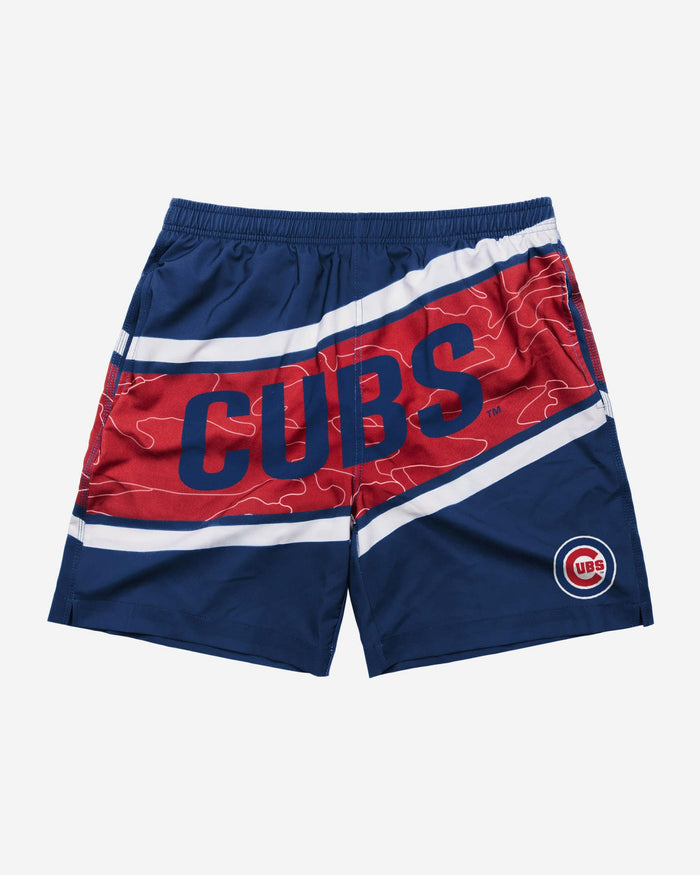 Chicago Cubs Big Wordmark Swimming Trunks FOCO - FOCO.com