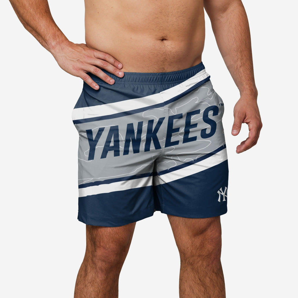 New York Yankees Big Wordmark Swimming Trunks FOCO S - FOCO.com