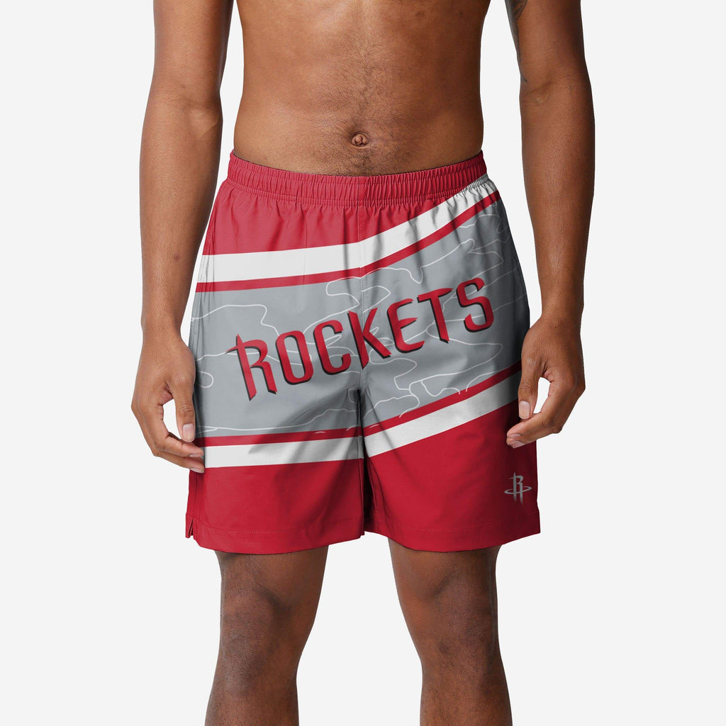 Houston Rockets Big Wordmark Swimming Trunks FOCO S - FOCO.com