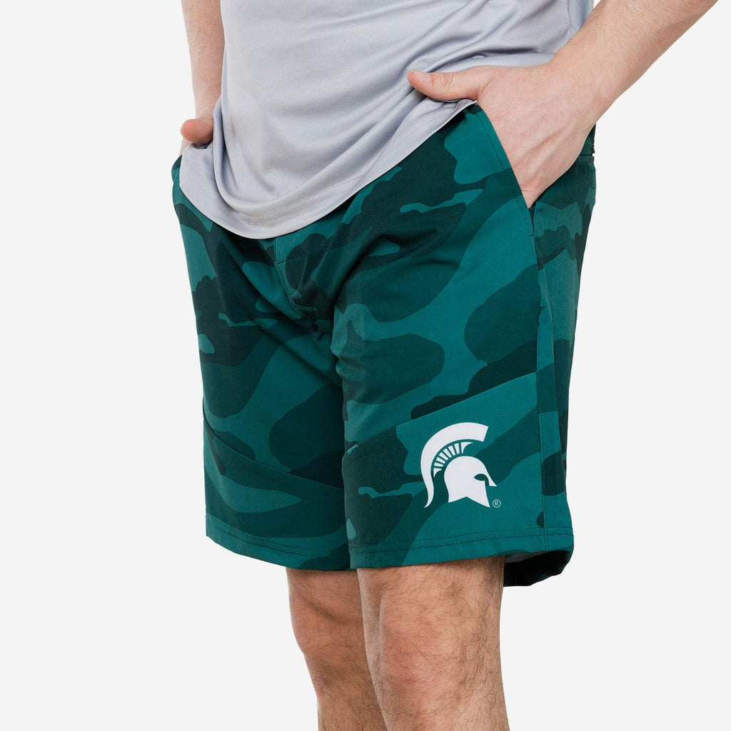 Michigan State Spartans Nightcap Camo Walking Shorts FOCO S - FOCO.com