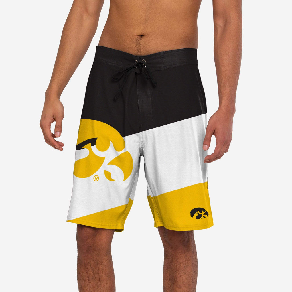 Iowa Hawkeyes Color Dive Boardshorts FOCO S - FOCO.com