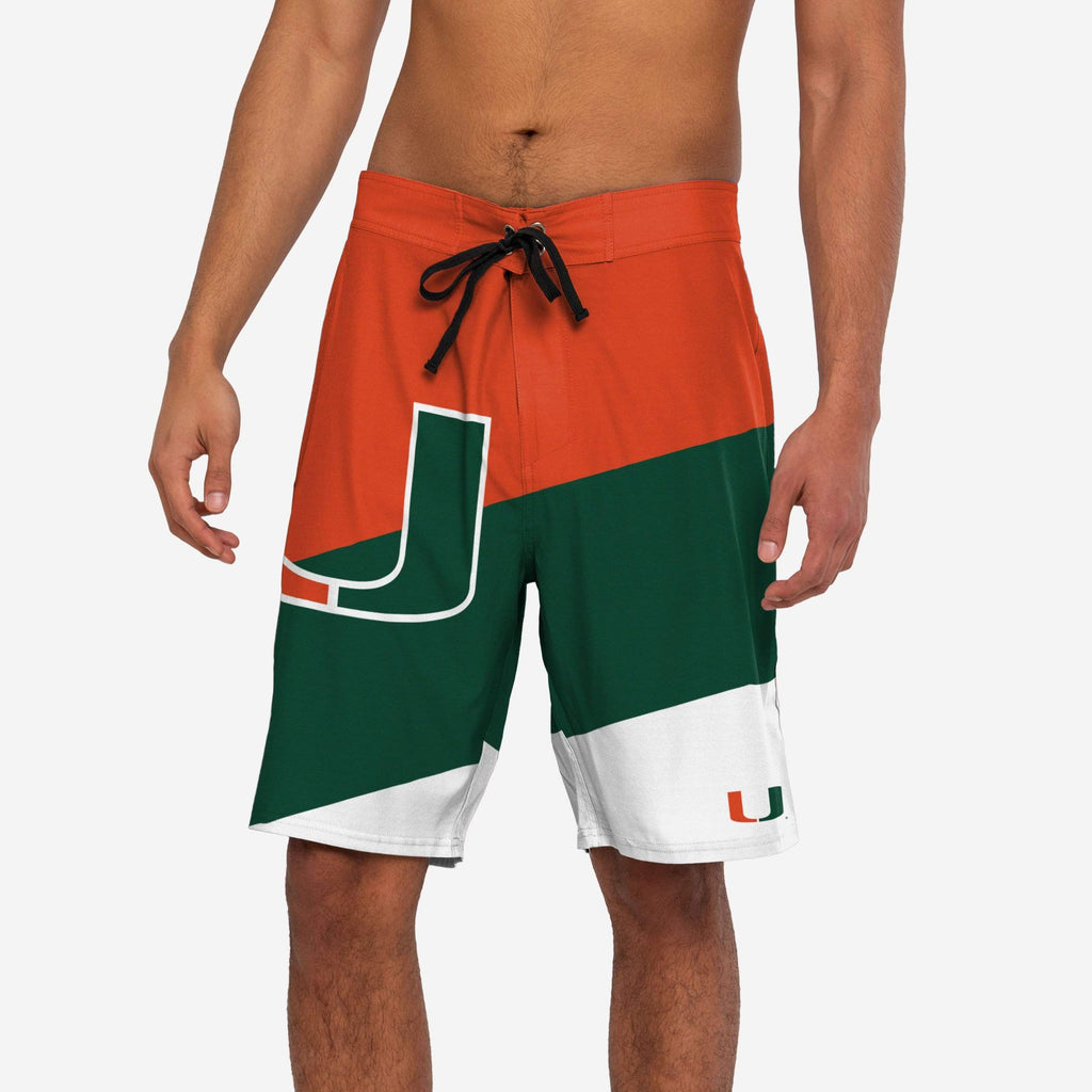 Miami Hurricanes Color Dive Boardshorts FOCO S - FOCO.com