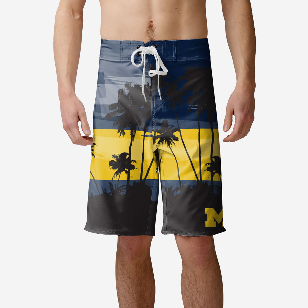 Michigan Wolverines Sunset Boardshorts FOCO - FOCO.com