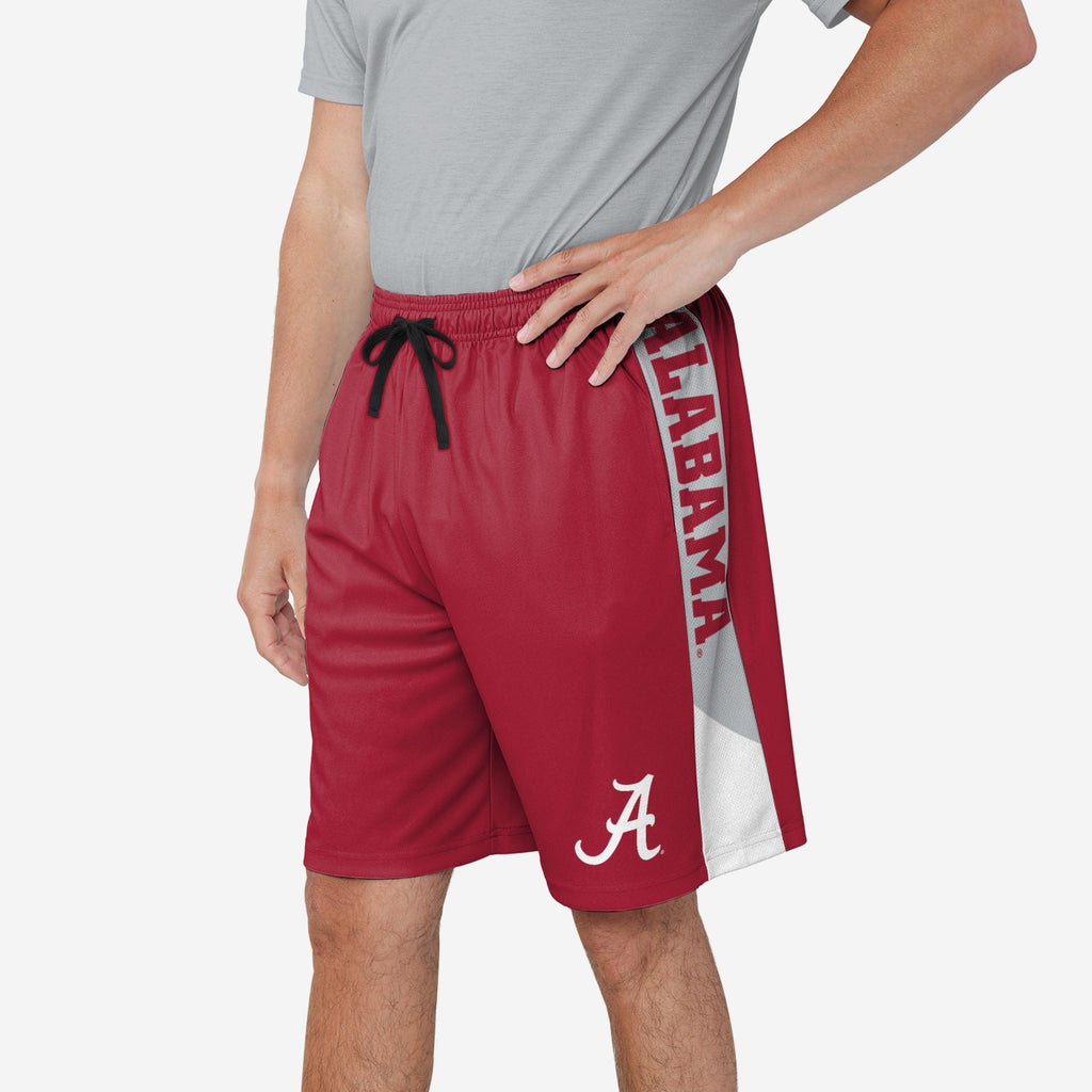 Alabama Crimson Tide Side Stripe Training Shorts FOCO S - FOCO.com