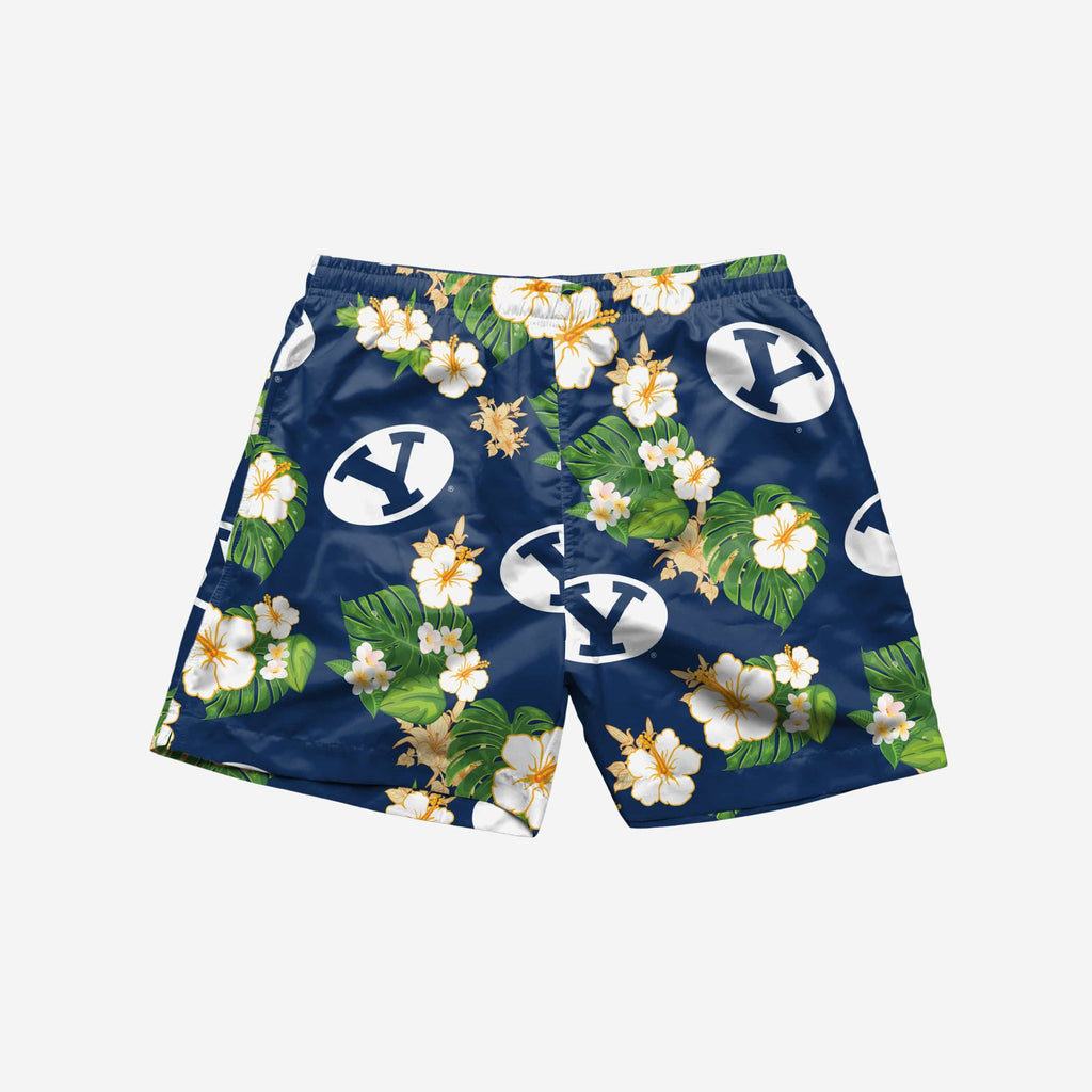 BYU Cougars Floral Swimming Trunks FOCO