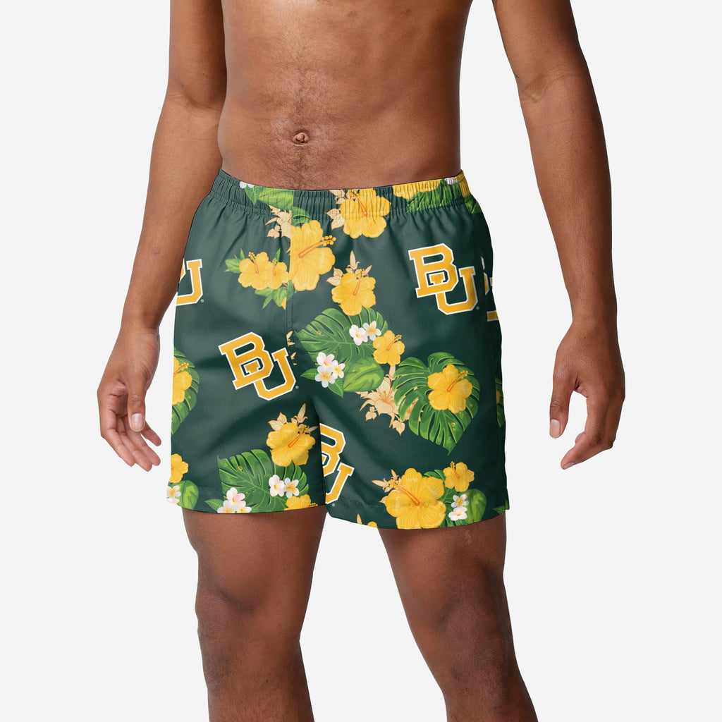 Baylor Bears Original Floral Swimming Trunks FOCO S - FOCO.com