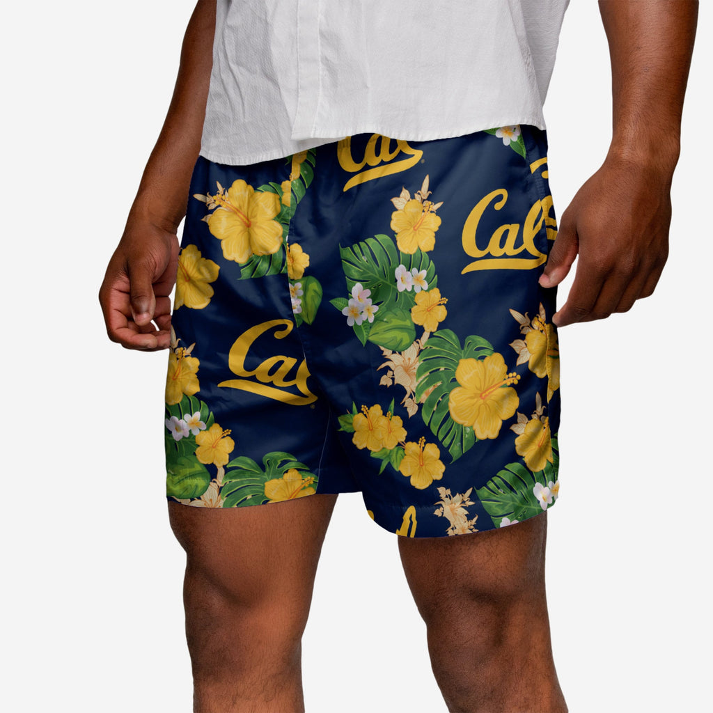 California Bears Floral Swimming Trunks FOCO S - FOCO.com