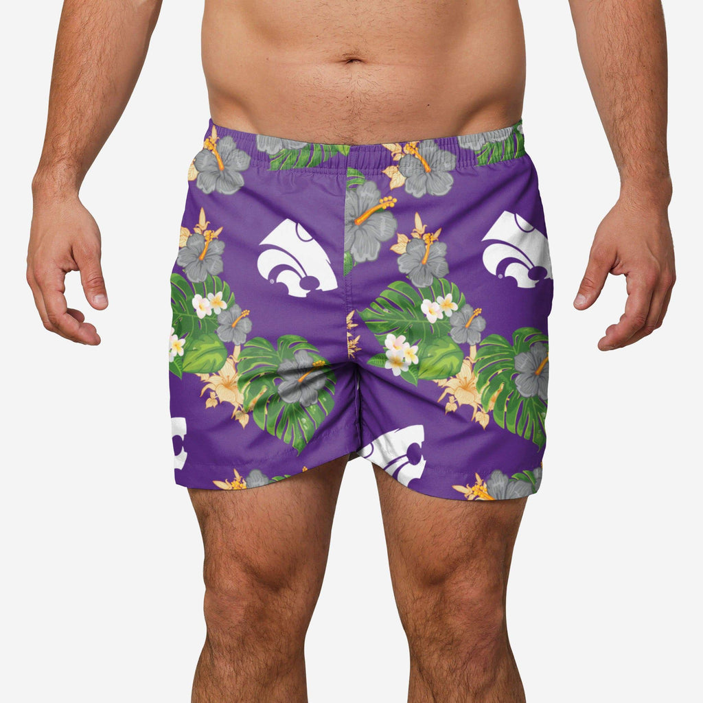 Kansas State Wildcats Original Floral Swimming Trunks FOCO S - FOCO.com