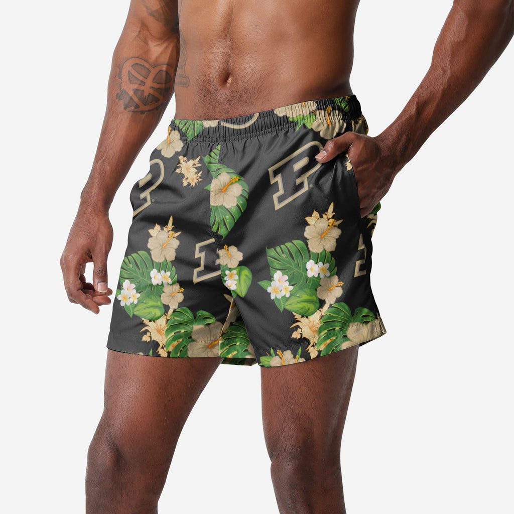 Purdue Boilermakers Floral Swimming Trunks FOCO S - FOCO.com