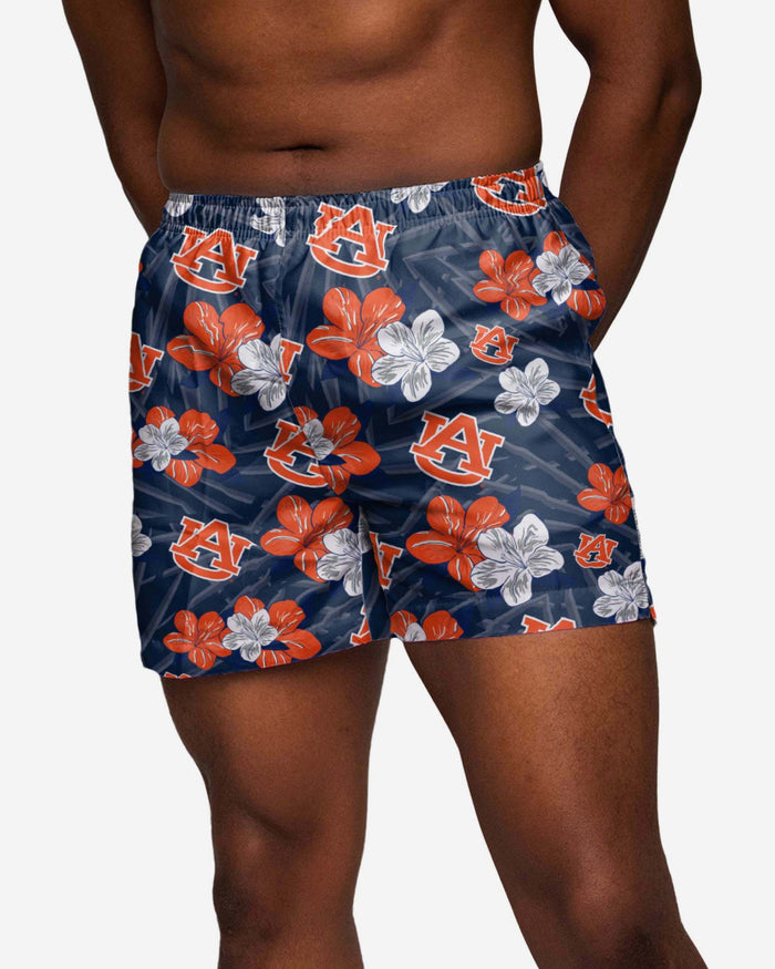 Auburn Tigers Hibiscus Swimming Trunks FOCO S - FOCO.com