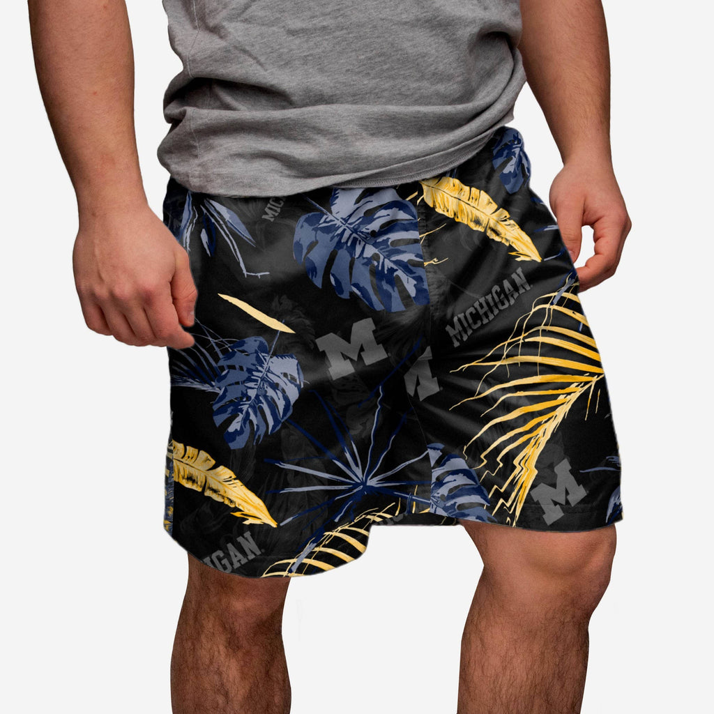 Michigan Wolverines Neon Palm Shorts FOCO S - FOCO.com