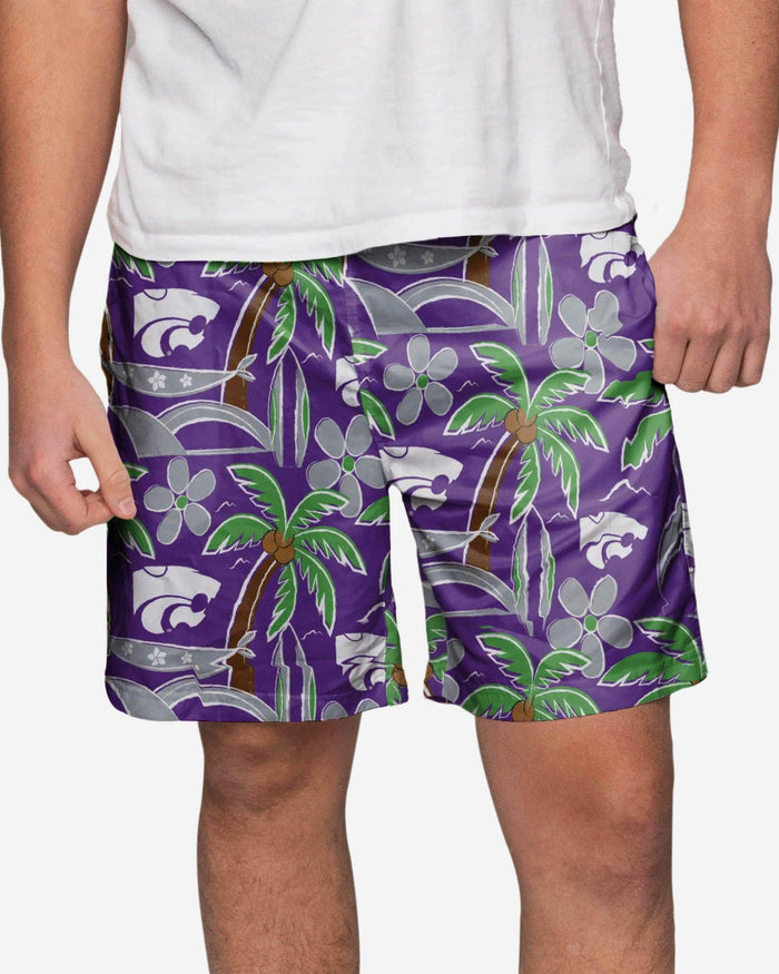 Kansas State Wildcats Tropical Swimming Trunks FOCO S - FOCO.com