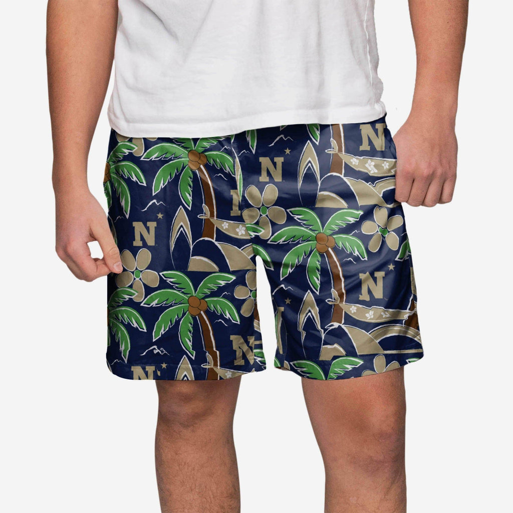 Navy Midshipmen Tropical Swimming Trunks FOCO S - FOCO.com