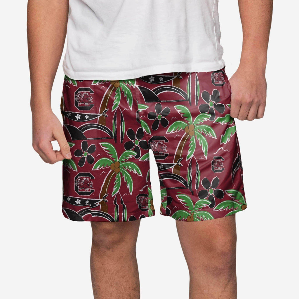 South Carolina Gamecocks Tropical Swimming Trunks FOCO S - FOCO.com