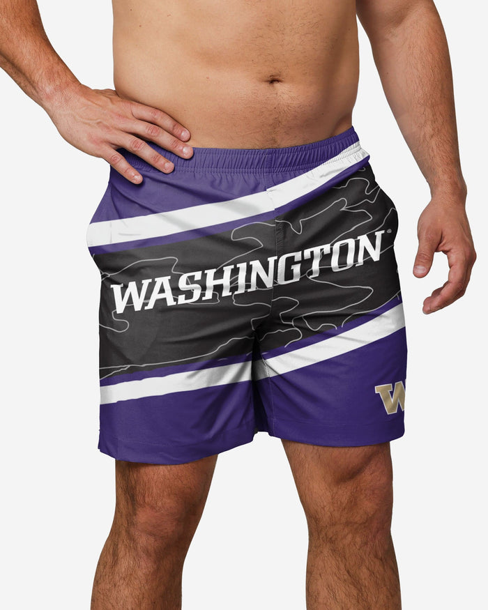 Washington Huskies Big Wordmark Swimming Trunks FOCO S - FOCO.com