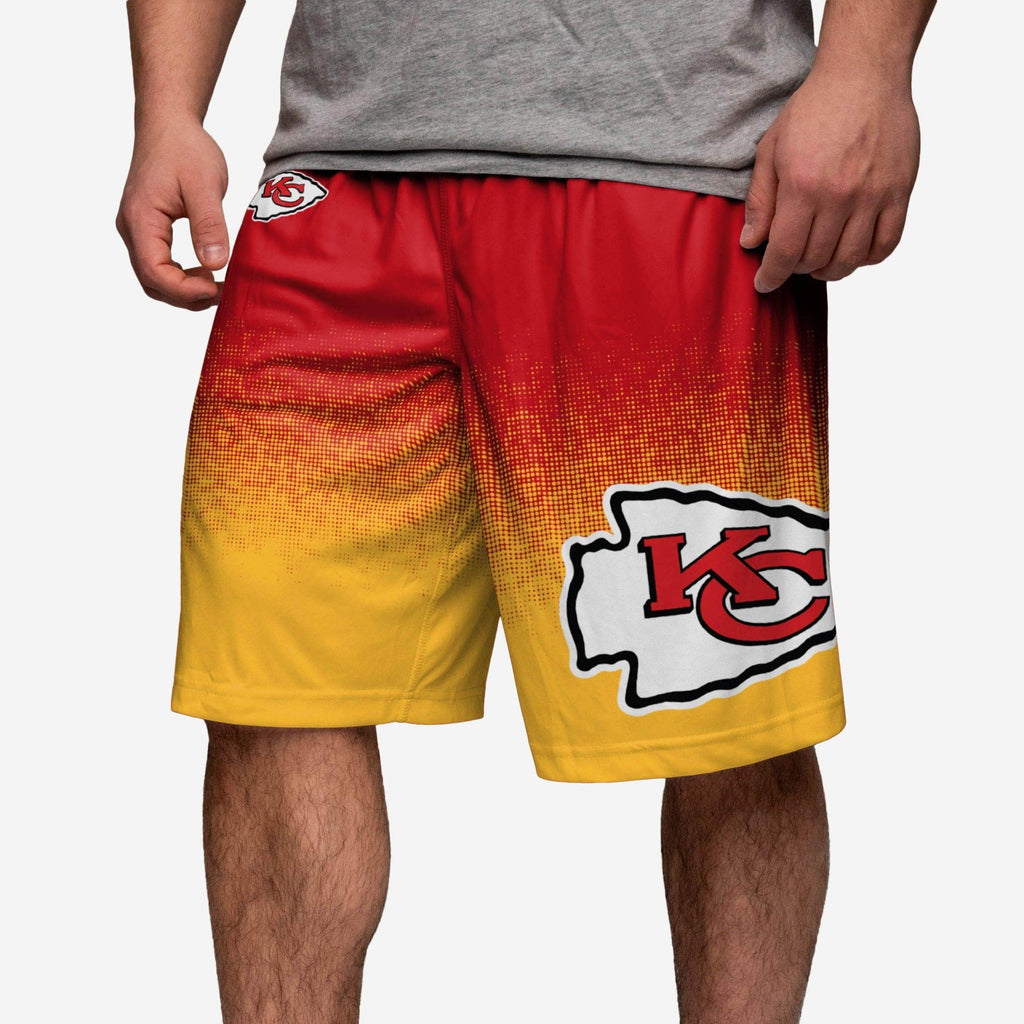 Kansas City Chiefs Gradient Polyester Shorts FOCO - FOCO.com