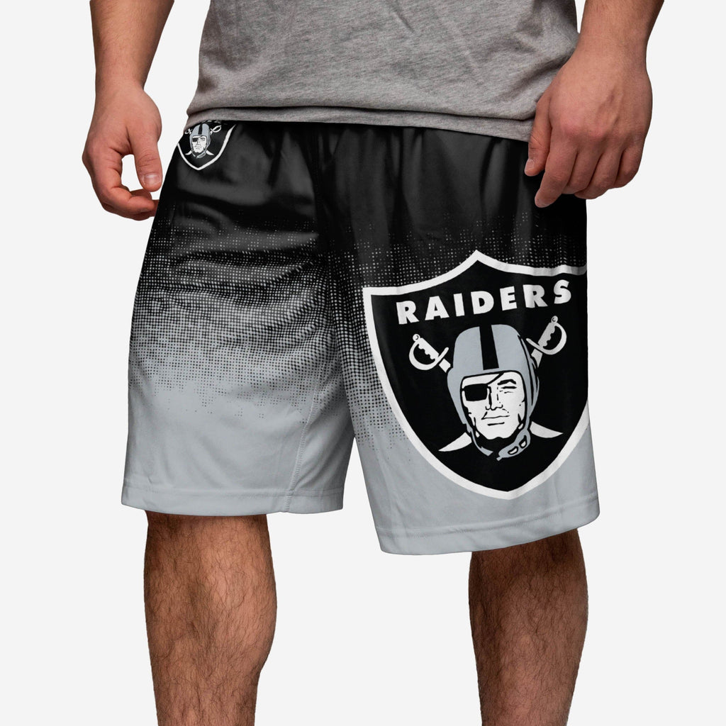 Las Vegas Raiders Gradient Polyester Shorts FOCO - FOCO.com