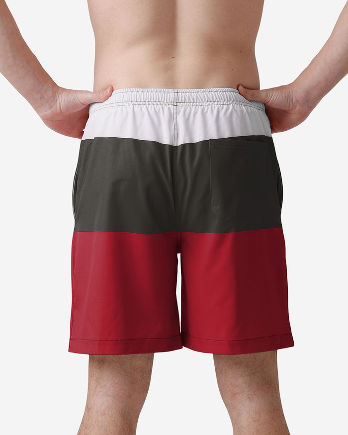 Tampa Bay Buccaneers 3 Stripe Big Logo Swimming Trunks FOCO - FOCO.com