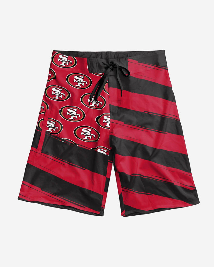 San Francisco 49ers Diagonal Flag Boardshorts FOCO - FOCO.com