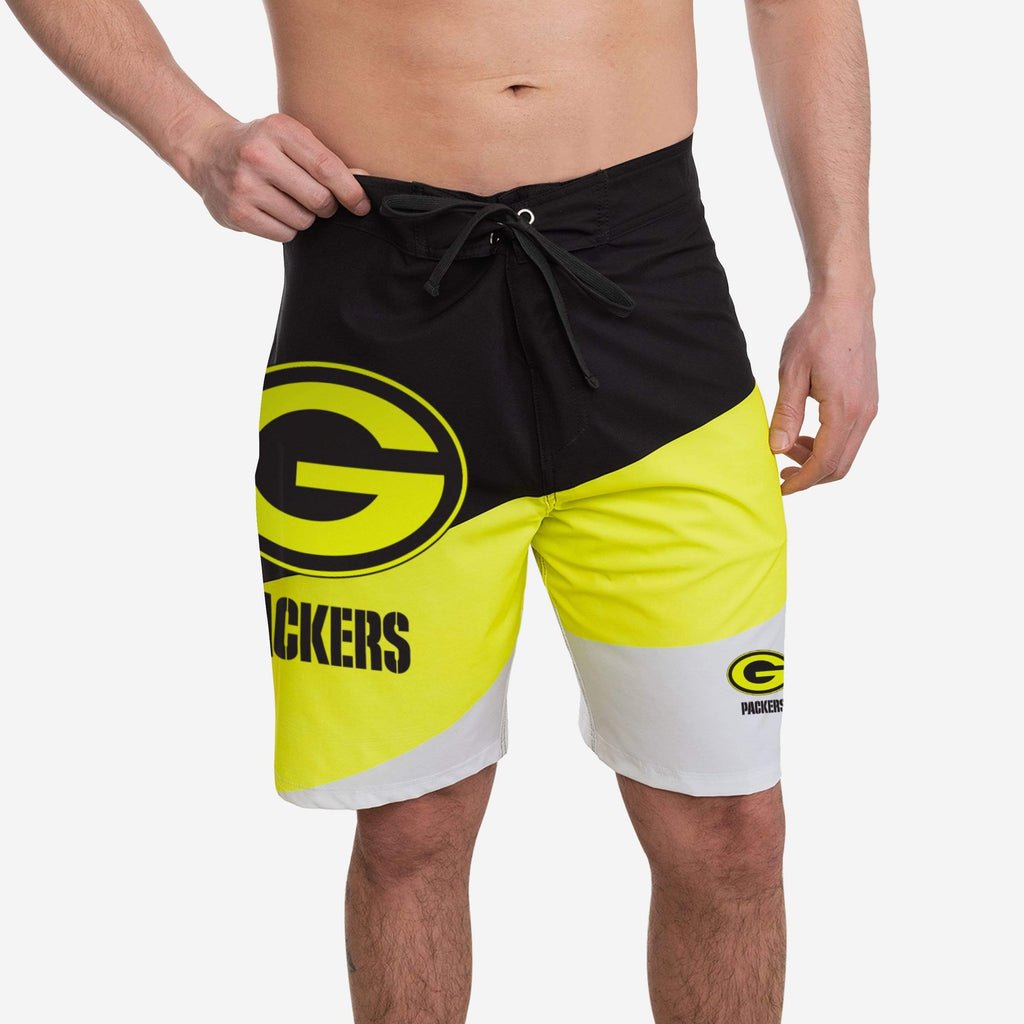 Green Bay Packers Highlights Boardshorts FOCO S - FOCO.com